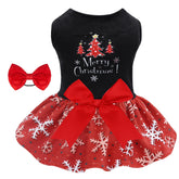 CuteBone vestido terciopelo para perros pequeños, ideal para fiestas.