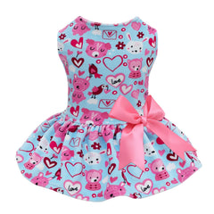 CuteBone vestido velvet para perros pequeños, frente, cómodo y elegante para paseos diarios.