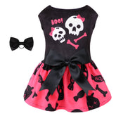 CuteBone vestidor velvet rosa Halloween para perros pequeños, cómodo y festivo.