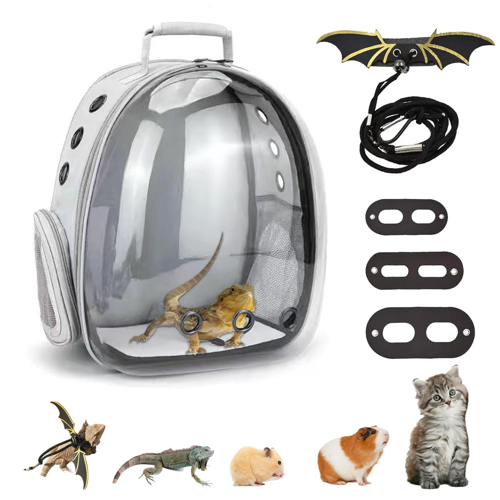 CUTENNIOU mochila para lagarto con ventana burbuja, ideal para observar durante el viaje