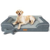 CWAWZ cama para perros grande con espuma ortopédica, soporte para articulaciones al dormir