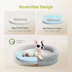 CWAWZ cama para perros grande con espuma viscoelástica y gel para frescura