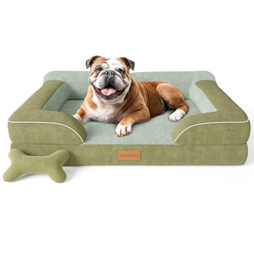 CWAWZ cama para perro grande ortopédica con espuma de apoyo para articulaciones