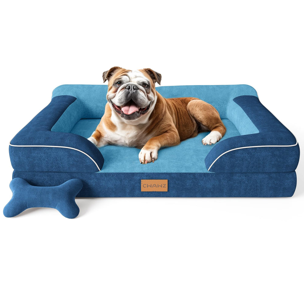 CWAWZ cama perro grande ortopedica con soporte para articulaciones y descanso cómodo.