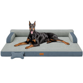 CWAWZ cama ortopédica para perros con espuma viscoelástica brinda soporte estable.