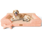 CWAWZ cama XL ortopédica para perros, soporte para articulaciones y descanso cómodo.