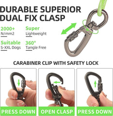 Cwlovys carabina con gancho y giro de 360 grados para libertad sin enredos.