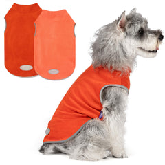 Chaleco para perros cyeollo naranja reflectante, visibilidad nocturna en paseos