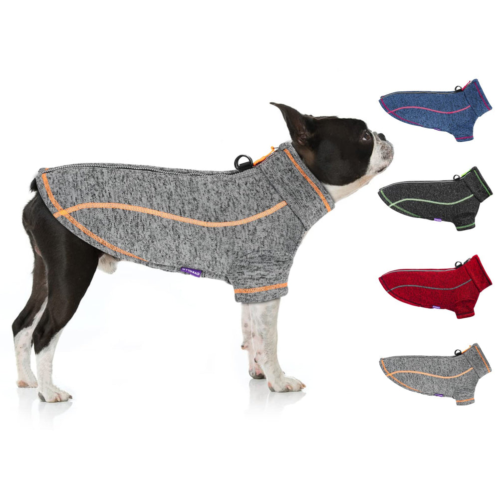 Cyeollo chaqueta para perro con cierre frontal fácil y forro suave.