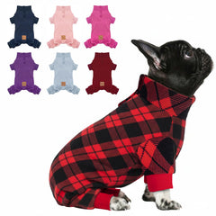 Pijama para perros cyeollo con forro de felpa cálido, ideal para inviernos fríos.