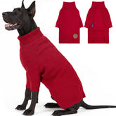 Sudadera cyeollo para perro 4xl en rojo, ideal para abrigar en frío.