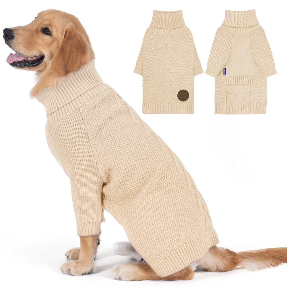 sudadera cyeollo para perro con cuello alto y manga larga, abrigo cálido.