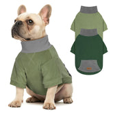cyeollo sudadera para perro vista frontal verde, abrigando durante paseos