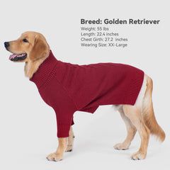 Detalle burdeos en sudadera para perro grande con manga larga, estilo elegante.