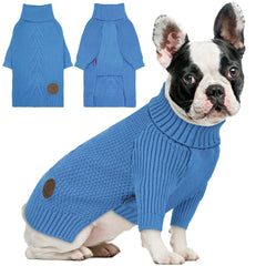 cyeollo sudadera para perro mediano con cuello alto y mangas, mantiene al perro cálido