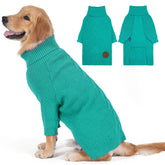 Cyeollo suéter cálido con mangas para perros grandes, ideal para paseos fríos.