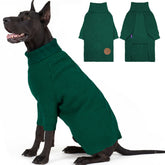 Cyeollo suéter 4XL verde con cuello alto, cálido para climas fríos