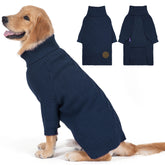 Cyeollo sueter para perro grande con cuello alto y mangas, mantiene al animal cálido.