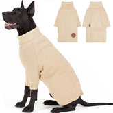Cyeollo 4XL suéter para perros gigantes con cuello alto y tejido cálido.