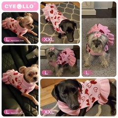 cyeollo suéter con diseño de corazones rosados para mascota