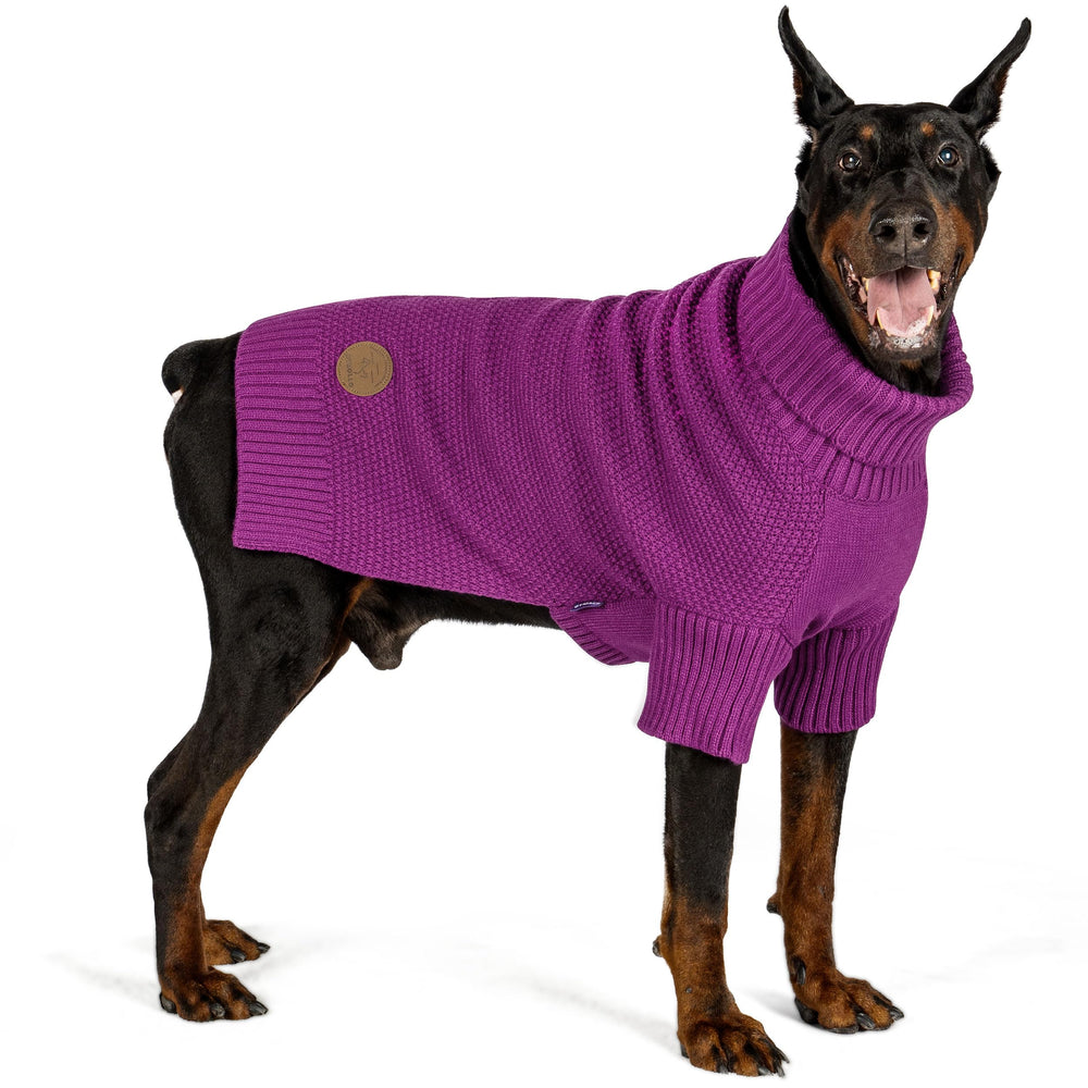 cyeollo suéter para perro grande con cuello alto, ideal para paseos fríos