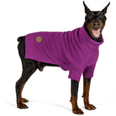 cyeollo suéter para perro grande con cuello alto, ideal para paseos fríos