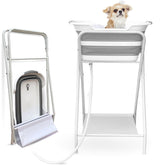 CYGNE baño perro 2-en-1 con estación de lavado, ideal para uso rápido en casa