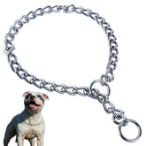Cyhaen collar de cadena XL visto de frente para entrenamiento suave