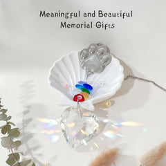 Cynlsum patitas corazón cristal: diseño tierno para conmemorar a tu compañero.
