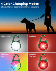 DAAMENT luz perro en clip para fijación rápida en collar