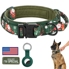 Collar táctico navidad de DAGANXI con ajuste cómodo para perros grandes