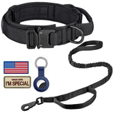 DAGANXI collar táctico en nylon 1000D con ajuste regulable para perros grandes.
