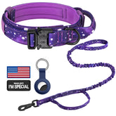 DAGANXI collar táctico para perro con mango de control, uso de entrenamiento y manejo.
