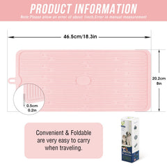 Dahaiwua mantel plegable anti-deslizante rosa mantiene cuencos en su sitio