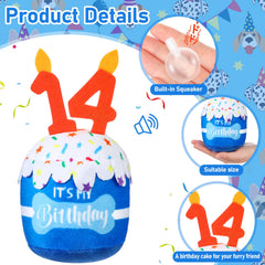 Dansydaisy juguete-peluche-sonajero-perro-azul: peluche sonoro para juego y distracciones en casa.