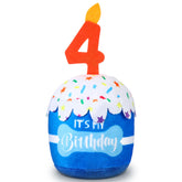 Dansydaisy juguete-peluche-torta-perro 4to cumpleaños, ideal para decorar la fiesta