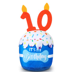 Dansydaisy pastel-cumpleanos-perro-10to-azul, ideal para celebrar su décimo cumpleaños.