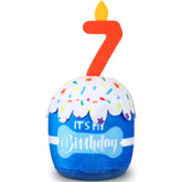 Dansydaisy pastel cumpleaños perro, peluche suave para celebración y juego seguro