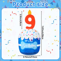 Dansydaisy torta-perro-peluche-azul-3d: regalo tierno y decoracion festiva para la fiesta.