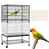 Daoeny funda para jaula de aves con patrón margarita blanco, mejora la estética.
