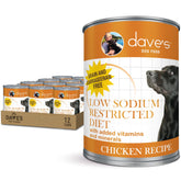 Dave's Pet Food dieta restringida de sodio, pate de pollo en lata para perros