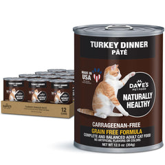 Dave's Pet Food gato pavo en lata 355 ml, opción sin granos para la dieta diaria
