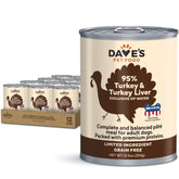 Dave's Pet Food Lata Higado Pavo: fuente única de proteína para perros sensibles