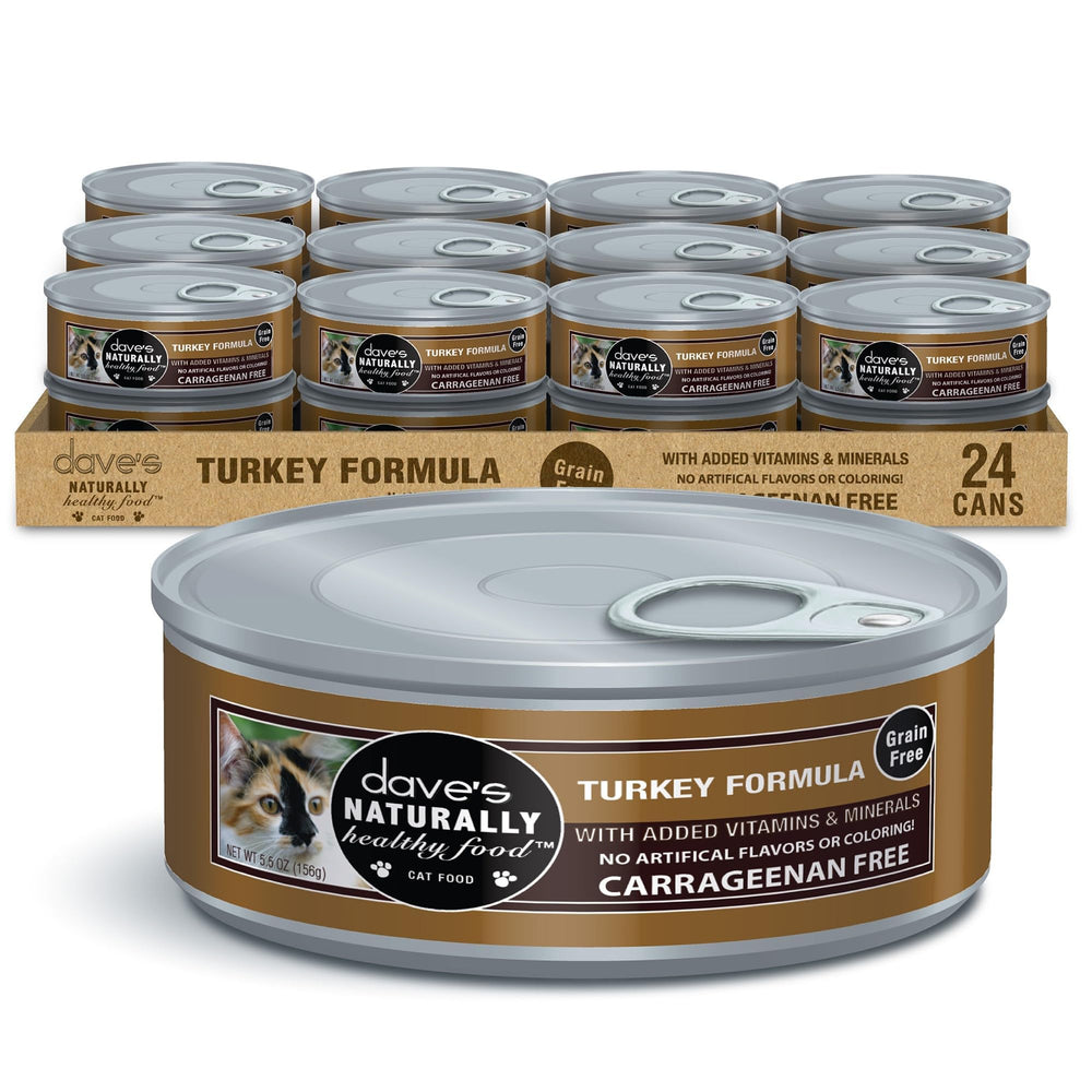 Dave's Pet Food pate sin granos de pavo, textura suave para gatos