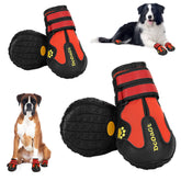 DcOaGt botas para perro grande con correas ajustables, seguridad en cada paso.