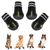 DcOaGt zapatos para perros grandes con visibilidad reflectante, ideal para paseos nocturnos seguros.