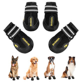 DcOaGt botas para perros grandes, vista frontal, protección de patas al caminar.