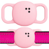 DDJ funda collar Tile Life360 rosa protege el rastreador sin irritar a la mascota.