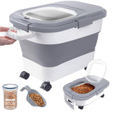 DDMOMMY contenedor con tapa hermética para alimento de mascotas, mantiene la frescura