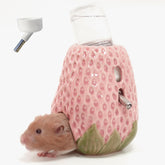 Deapeey biberón cerámico para hámster rosa, 80 ml, fácil de colocar.
